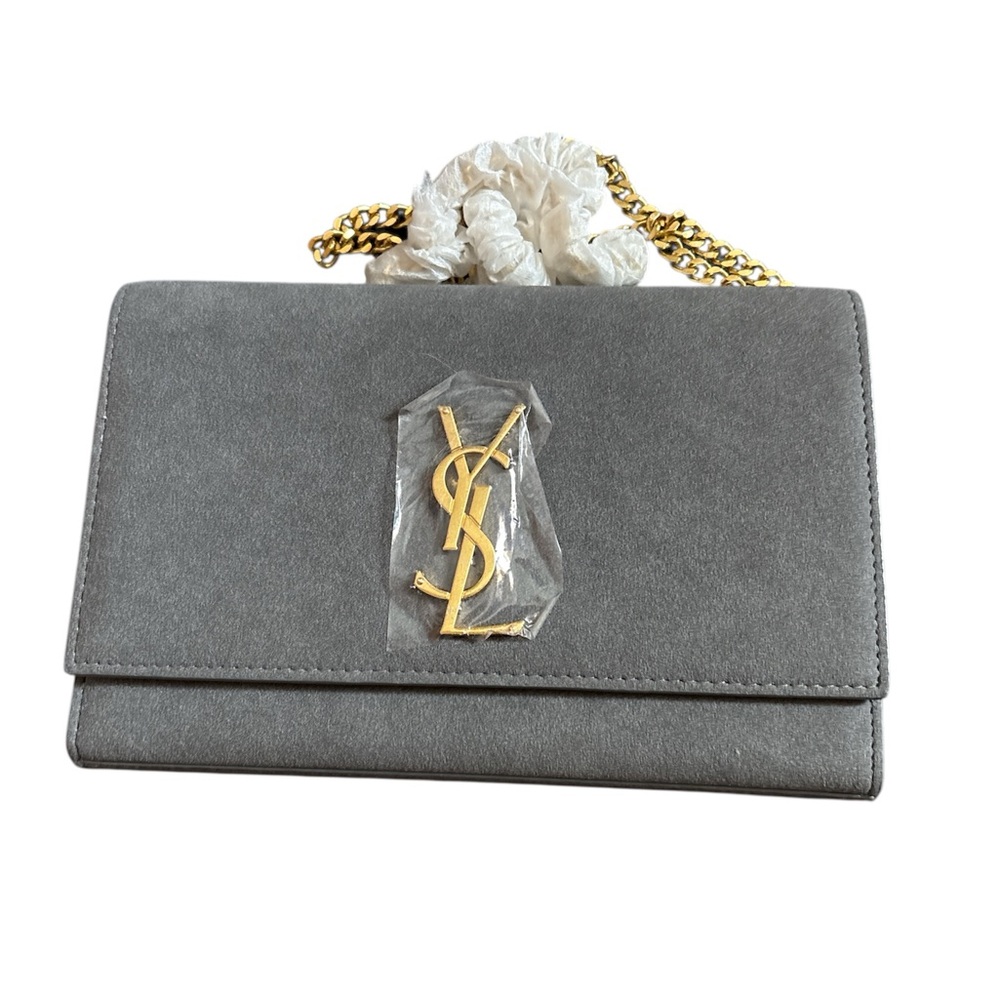 Fashion Lux  Gray Suede Bag